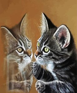 Kitten Reflection paint by number