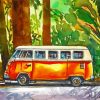 Kombi Van In The Jungle paint by number