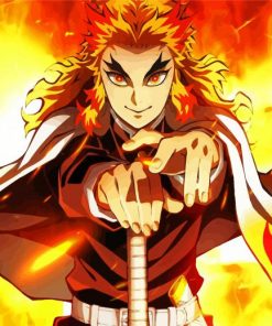 Kyōjuro Rengoku Anime paint by numbers