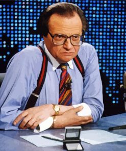 Larry King American Television Host paint by numbers