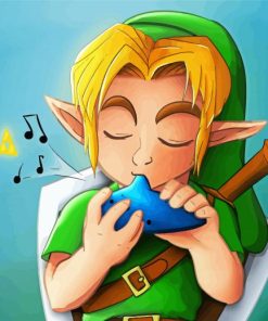 Link Playing The Ocarina paint by numbers