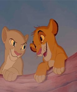 Lion King Simba And Nala paint by number