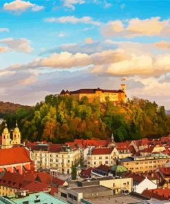 Ljubljana Castle paint by numbers