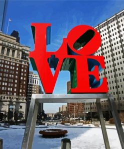 Love Sculpture Philadelphia paint by number