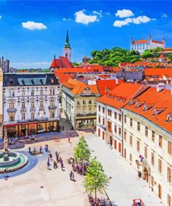 Main Square Slovakia paint by number