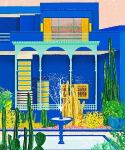 Majorelle Garden Morocco paint by numbers