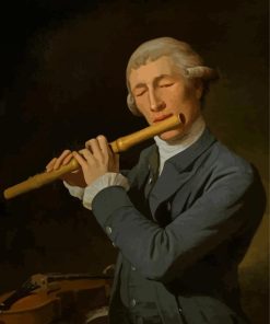 Man Playin Flute paint by numbers