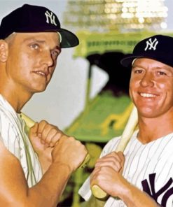 Mickey Mantle and Roger Maris paint by number