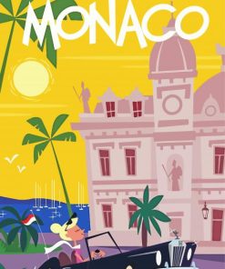 Monte Carlo Monaco Poster paint by numbers