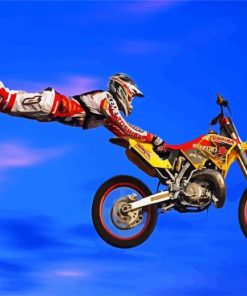 Motocross Jump paint by number