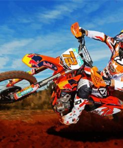 Motocross Race paint by number