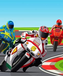 Motorbikes Racing paint by number