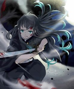 Muichiro Tokito Anime Character paint by numbers