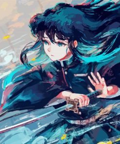 Muichiro Anime paint by numbers
