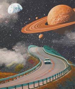 Mystical Space Road paint by numbers