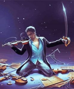 Mystical Violinist paint by numbers