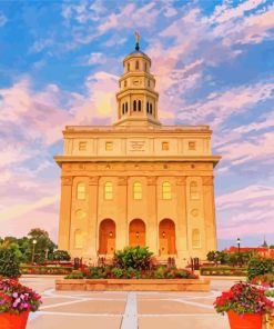 Nauvoo Illinois Temple Building paint by numbers