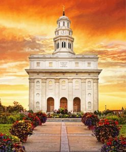 Nauvoo Illinois Temple paint by numbers