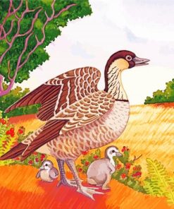 Nene Goose Bird Art paint by number