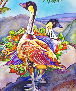 Nene Hawaiian Goose Birds paint by number