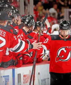 New Jersey Devils Ice Hockey paint by numbers