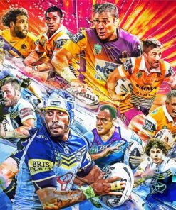 Nrl Players Art paint by number