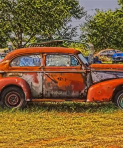 Old Rusted Car paint by numbers