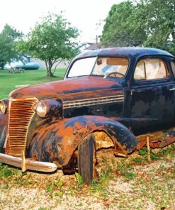 Old Rusty Car paint by numbers