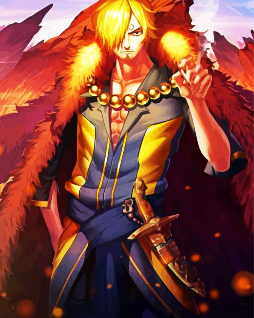 One Piece Sanji paint by number