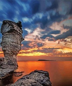 Ontario Flowerpot Island At Sunset paint by number