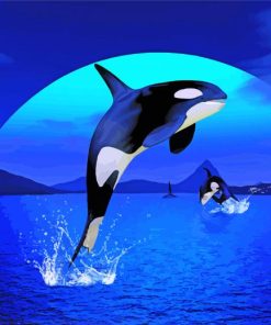 Orca Jumping paint by number