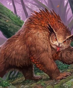 Owlbear Monster paint by numbers