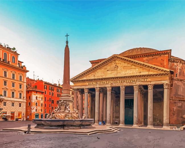 Pantheon Temple paint by numbers