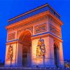 Paris Arc De Triomphe paint by number