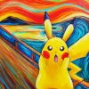 Pikachu Scream paint by numbers