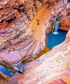Pilbara Karijini Hamersley Gorge paint by numbers