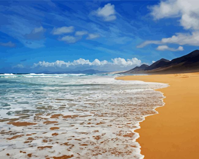 Playa De Cofete Fuerteventura paint by numbers