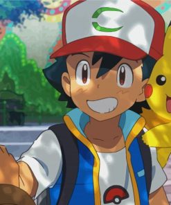 Pokémon Anime Characters paint by numbers