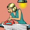 Pop Art Woman Ironing paint by numbers