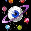 Psychedelic Space Eye paint by number