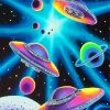 Psychedelic Space paint by numbers