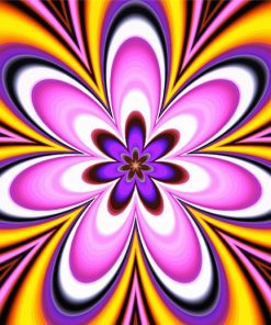 Psychedelic Flower paint by number
