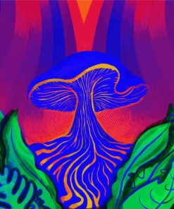 Psychedelic Mushroom paint by number