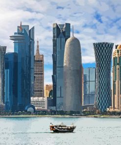 Quatar Buildings paint by numbers