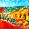 Rainbow Mountains Peru paint by numbers