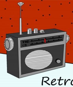 Retro Radio paint by number