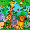 Safari Animals Zoo paint by number