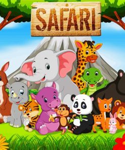 Safari Animals paint by number