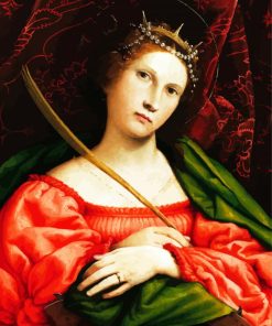 Saint Catherine By Rossetti paint by number