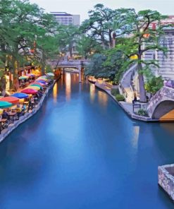 San Antonio River Walk paint by numbers